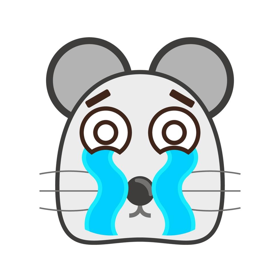 cute mice face icon vector