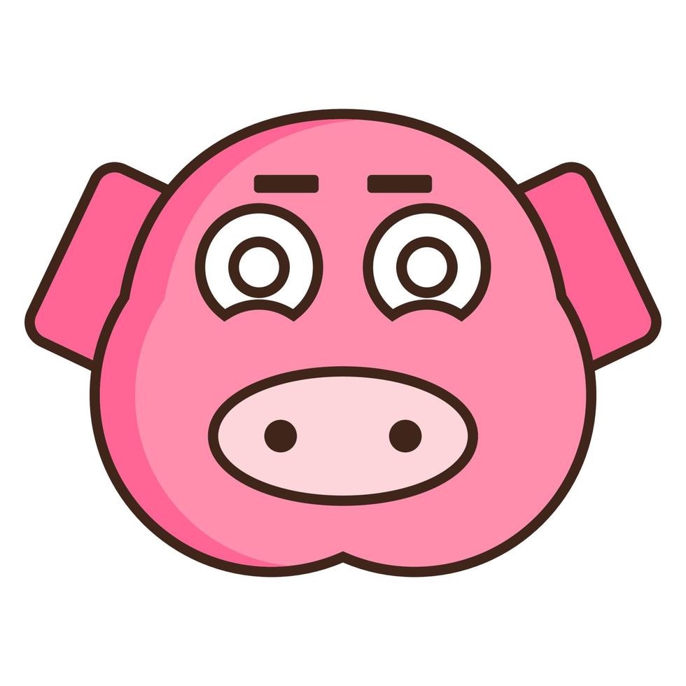 Pig Face Emoticon vector