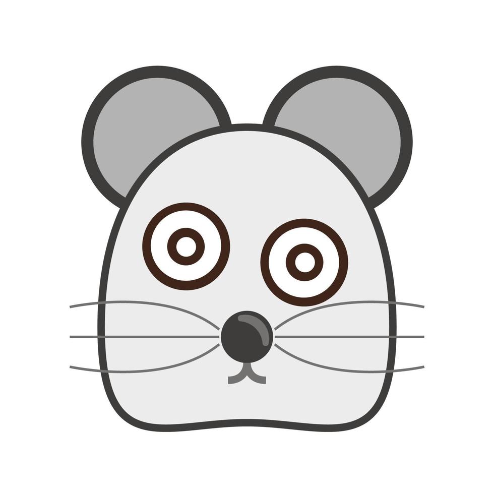 cute mice face icon vector