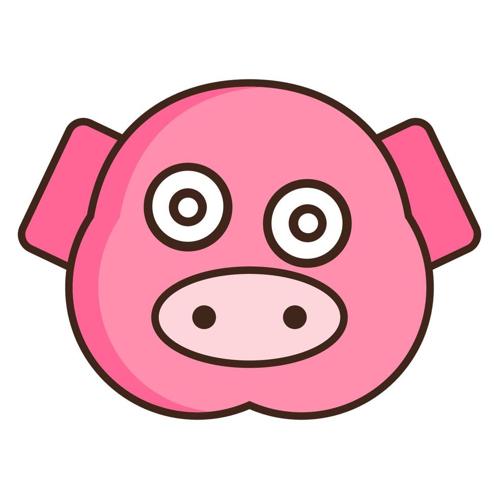 Pig Face Emoticon vector