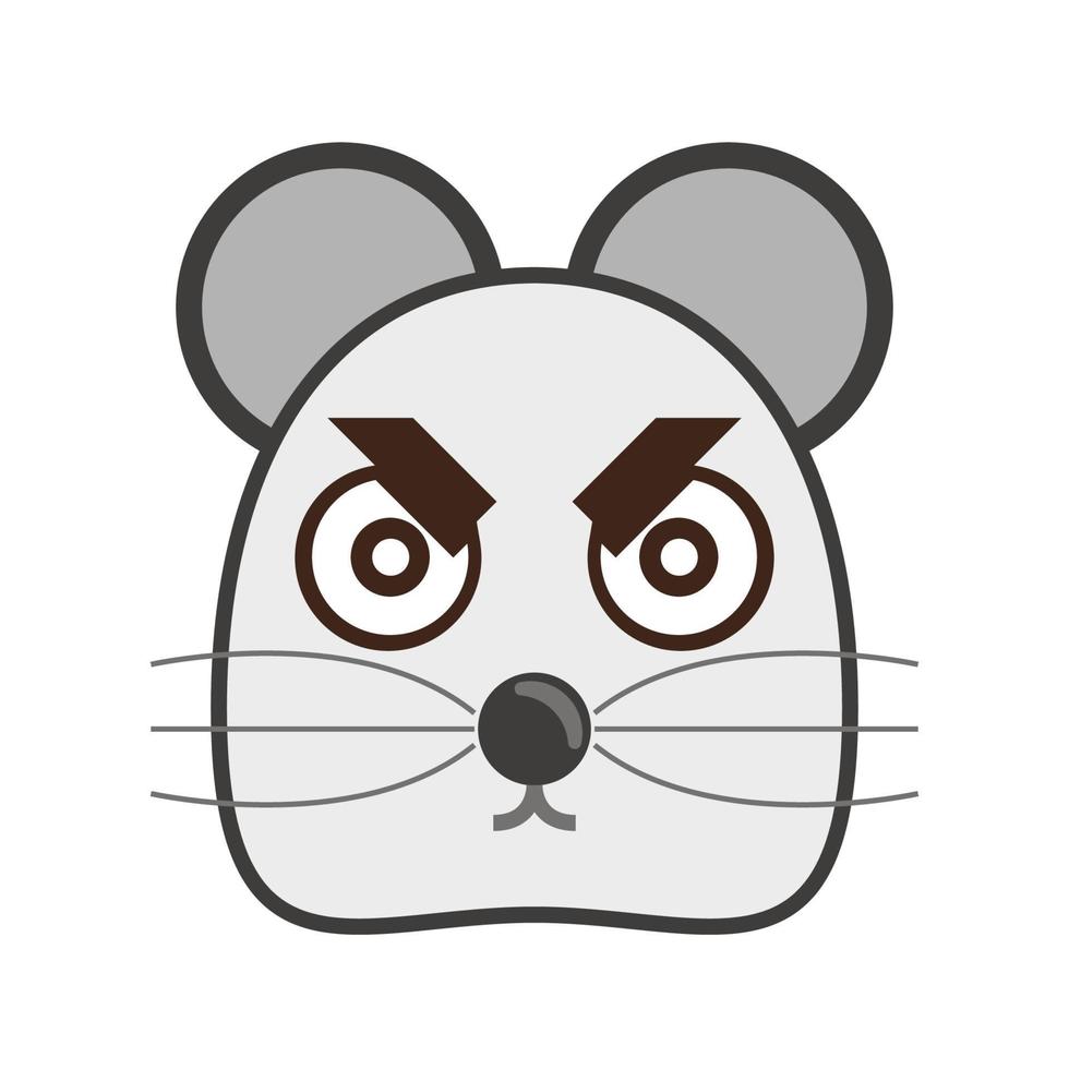 cute mice face icon vector