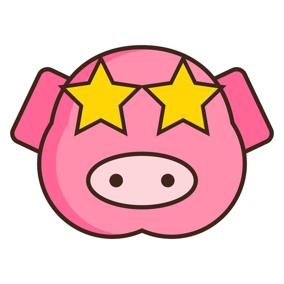 Pig Face Emoticon vector