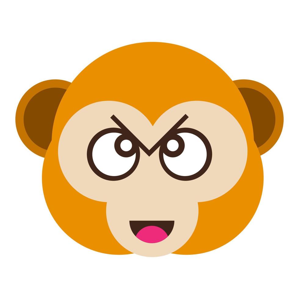 mono cara icono vector