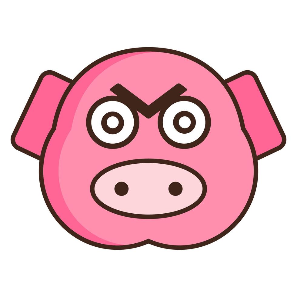 Pig Face Emoticon vector
