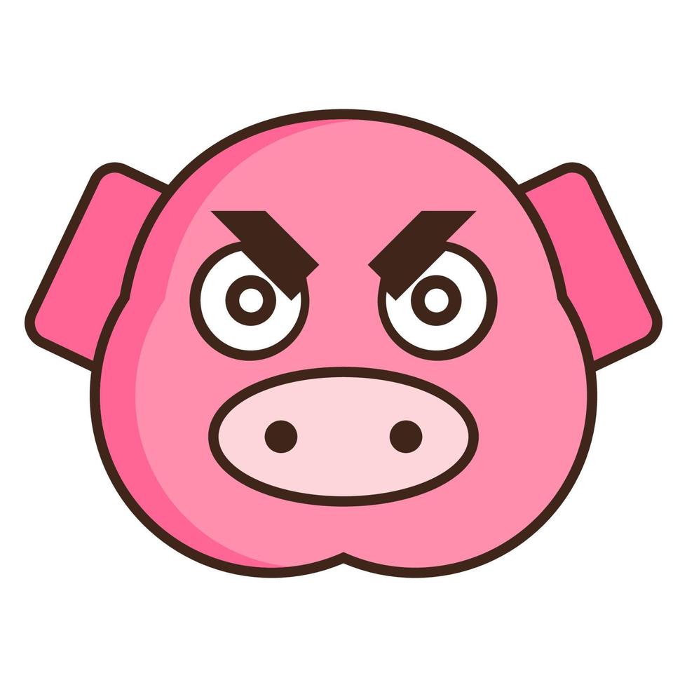 Pig Face Emoticon vector