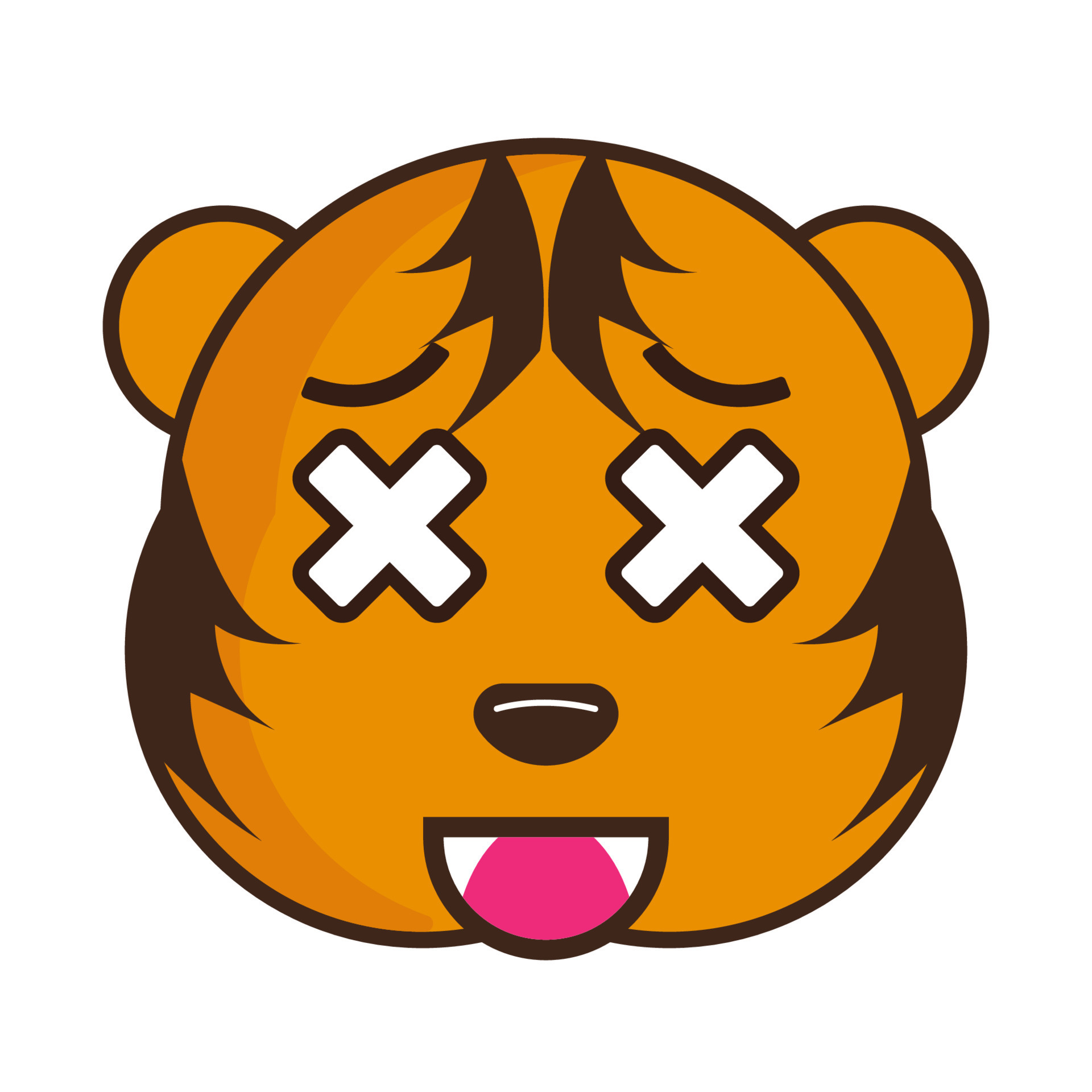 Tiger face Emoticon Icon 21056813 Vector Art at Vecteezy