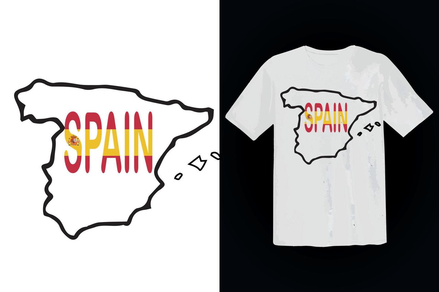 spain typography t shirt design vector illustration