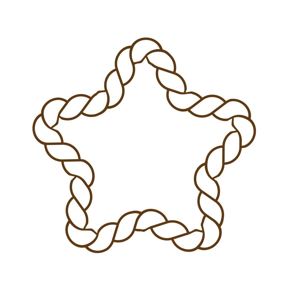 Rope round border frame vector