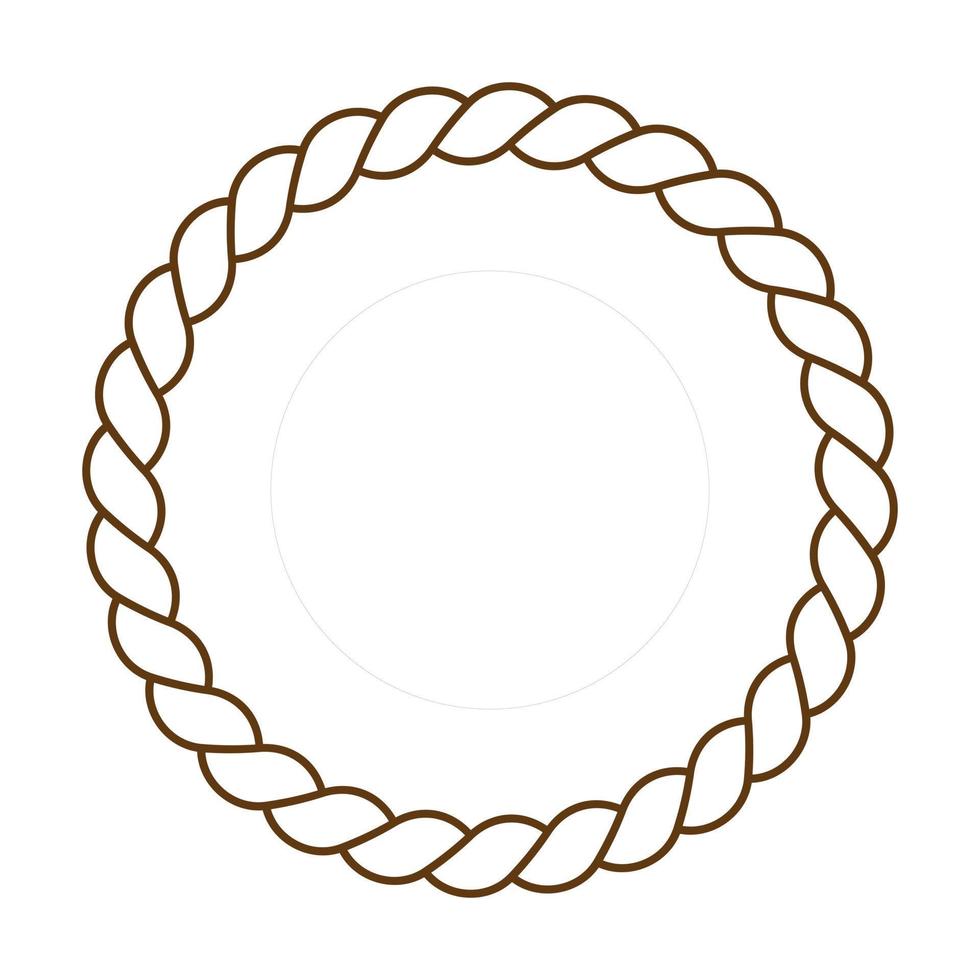 Rope round border frame vector
