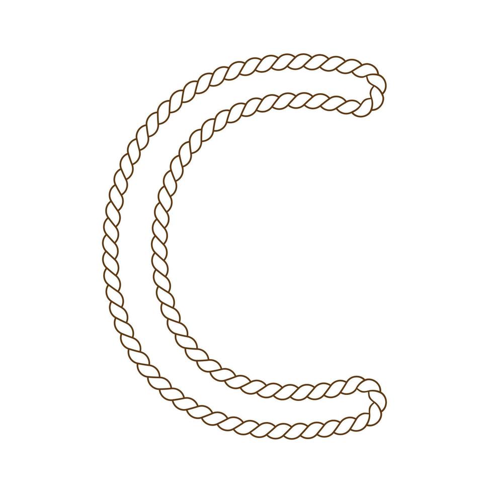 rope that forms a letter vector