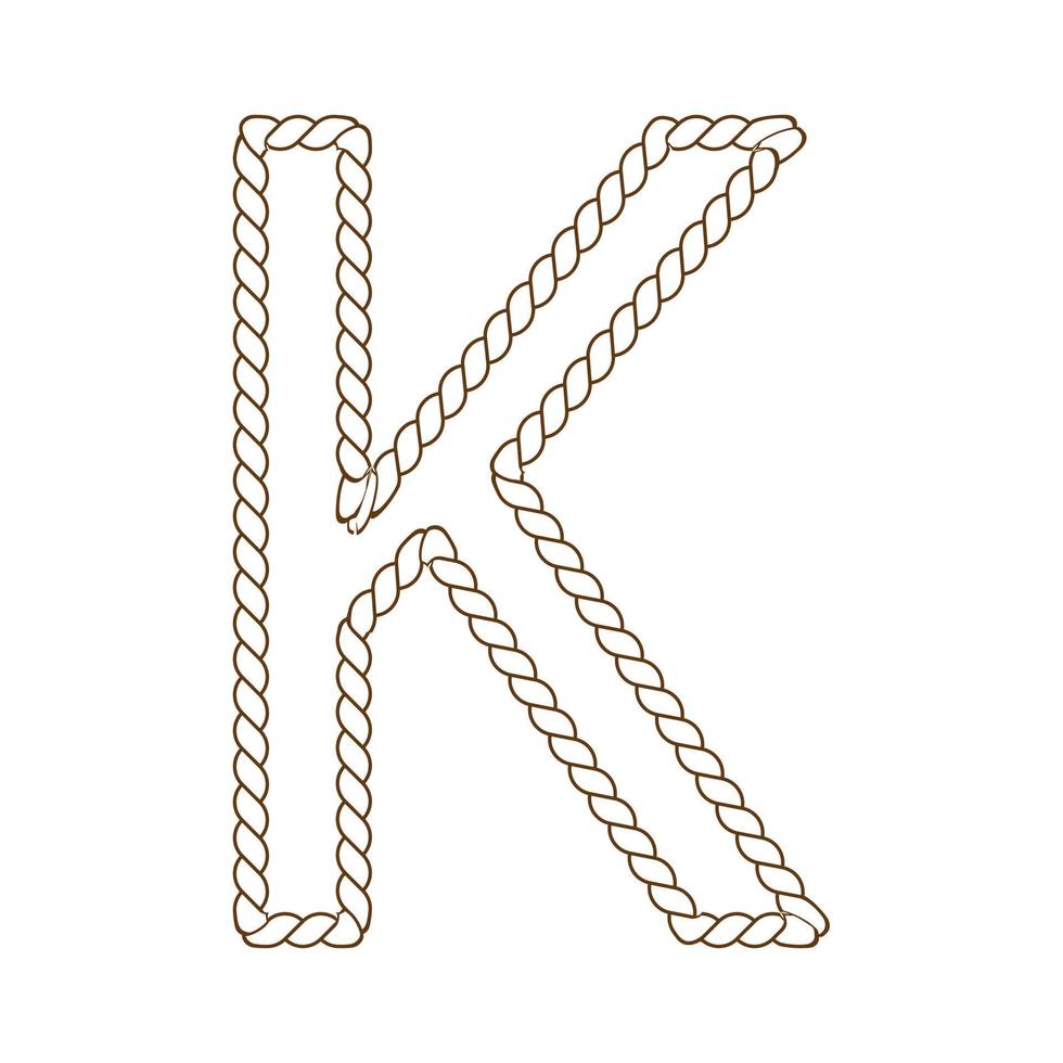 rope that forms a letter vector