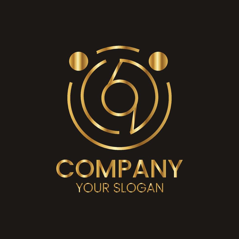 Free vector luxury logo design for branding.