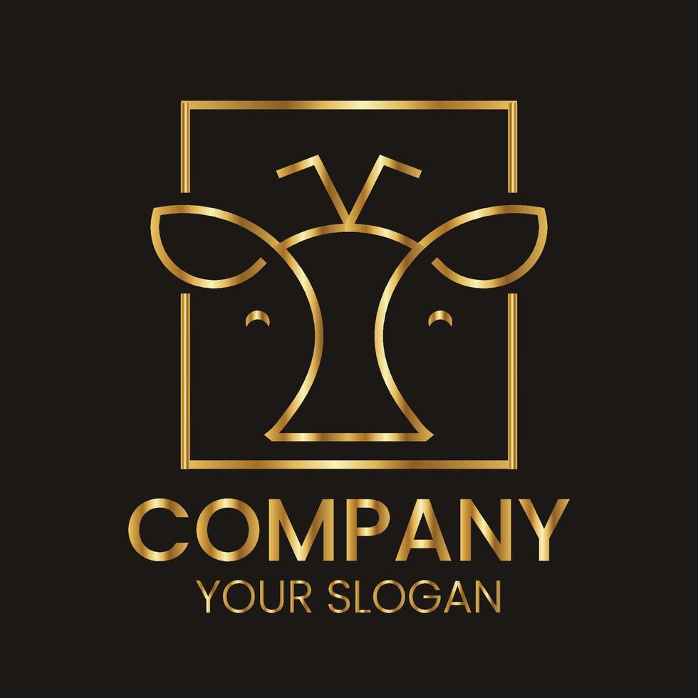 Free vector luxury logo design for branding.