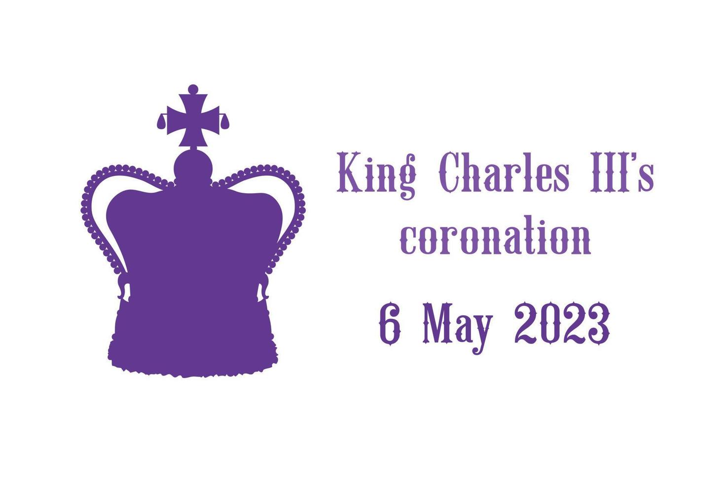 Rey Charles iii coronación 6 6 mayo 2023 diseño bandera vector