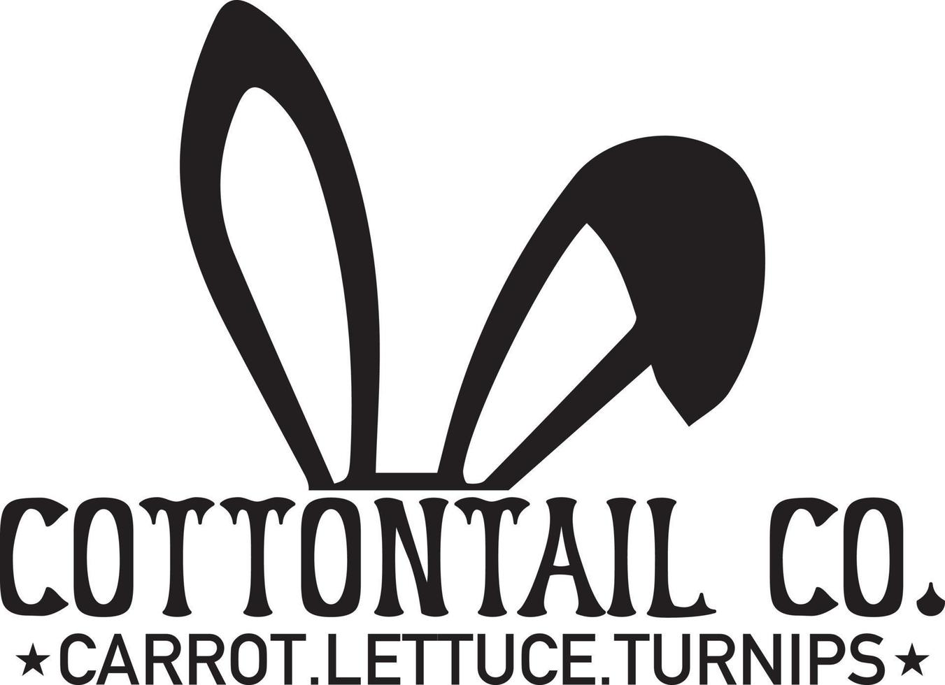 Cottontail co. Carrot.lettuce.turnips vector
