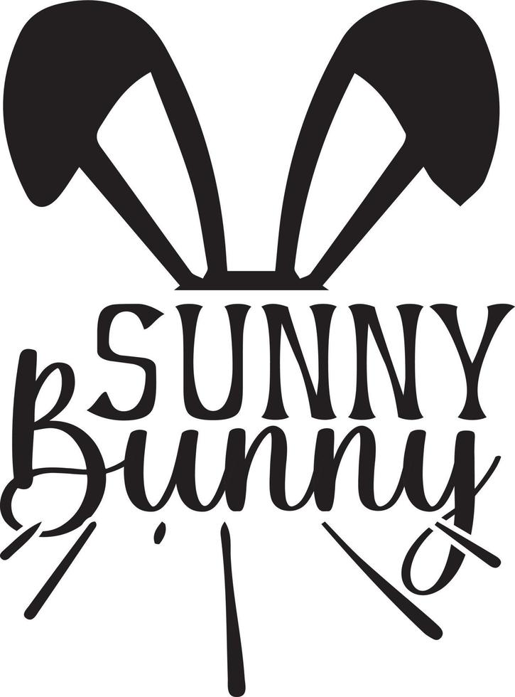 Sunny Bunny t-shirt design vector