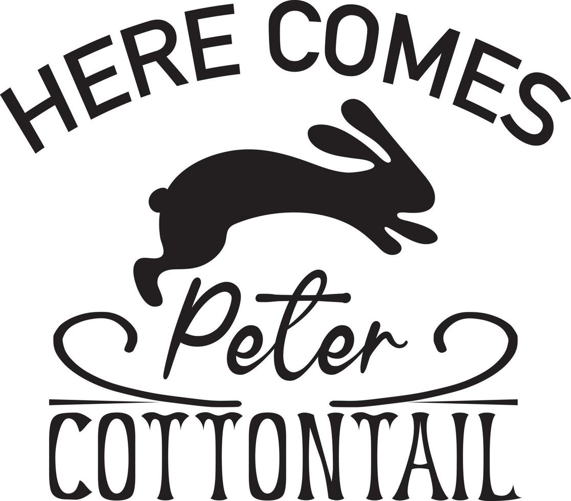 Here Comes Peter Cottontail vector