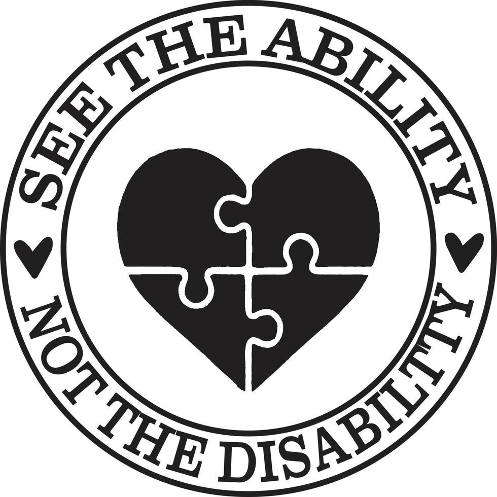 See The Ability Not The Disabiltty vector