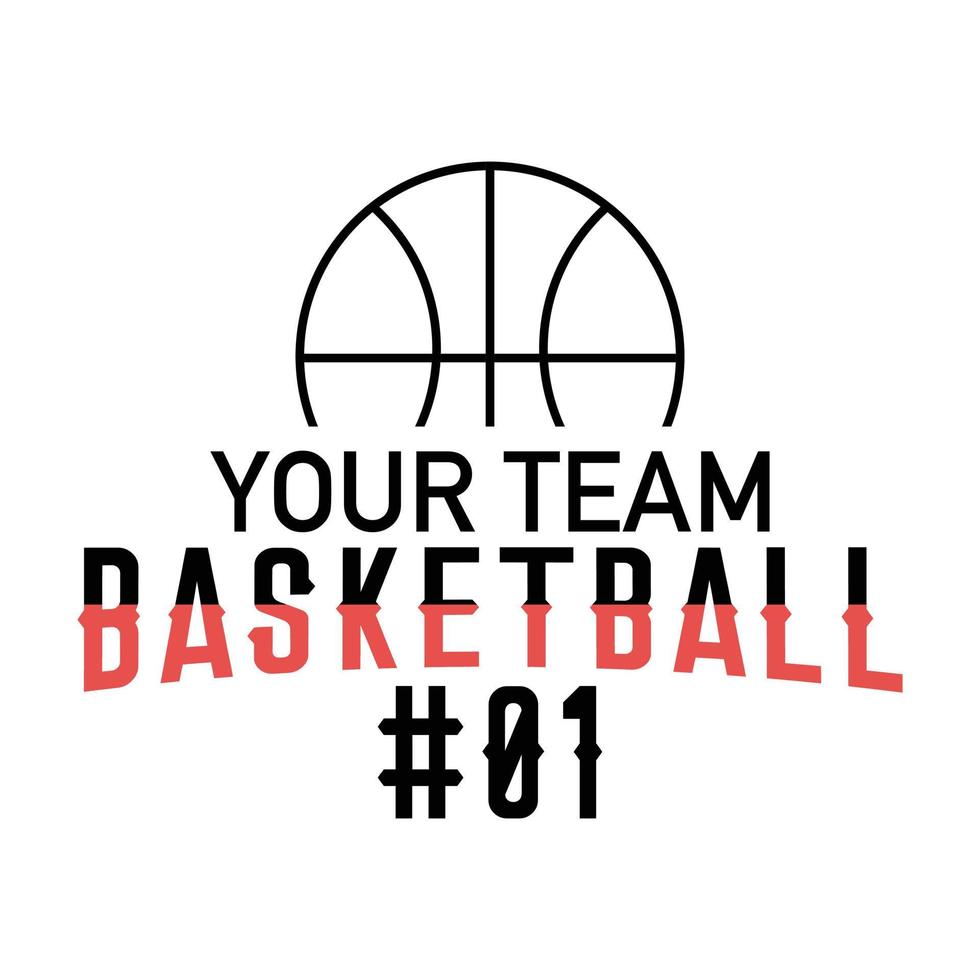 Your Team Basketball 01 Typograpih Vector Design