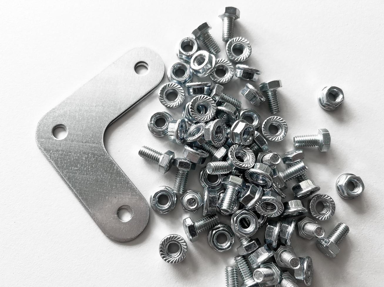 Bolt and nut, bolted connection. Fasteners. 21057292 Stock Photo at