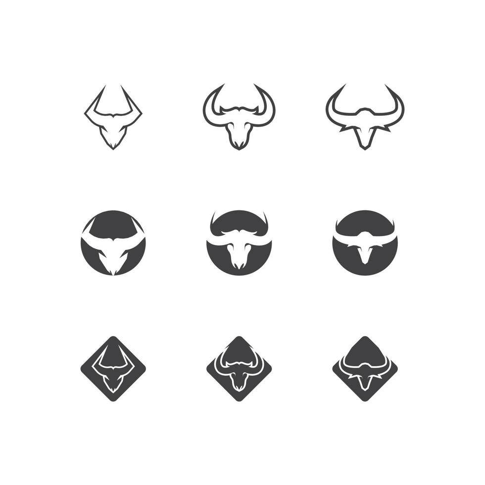 Bull Horn Logo Vector Template