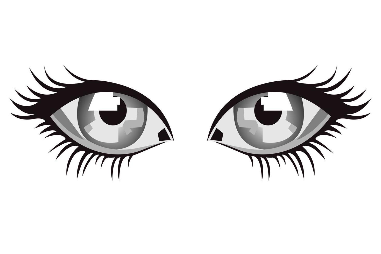 eye in abstract art style, cube style for poster, banner or background, vector illustration