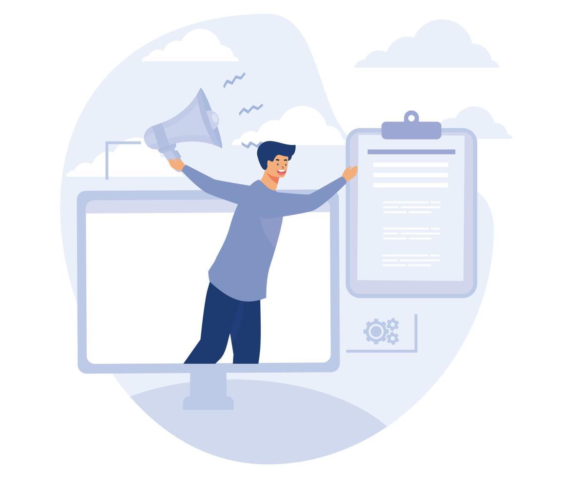 Business branding concept,  Brand building, target marketing, flat vector modern illustration