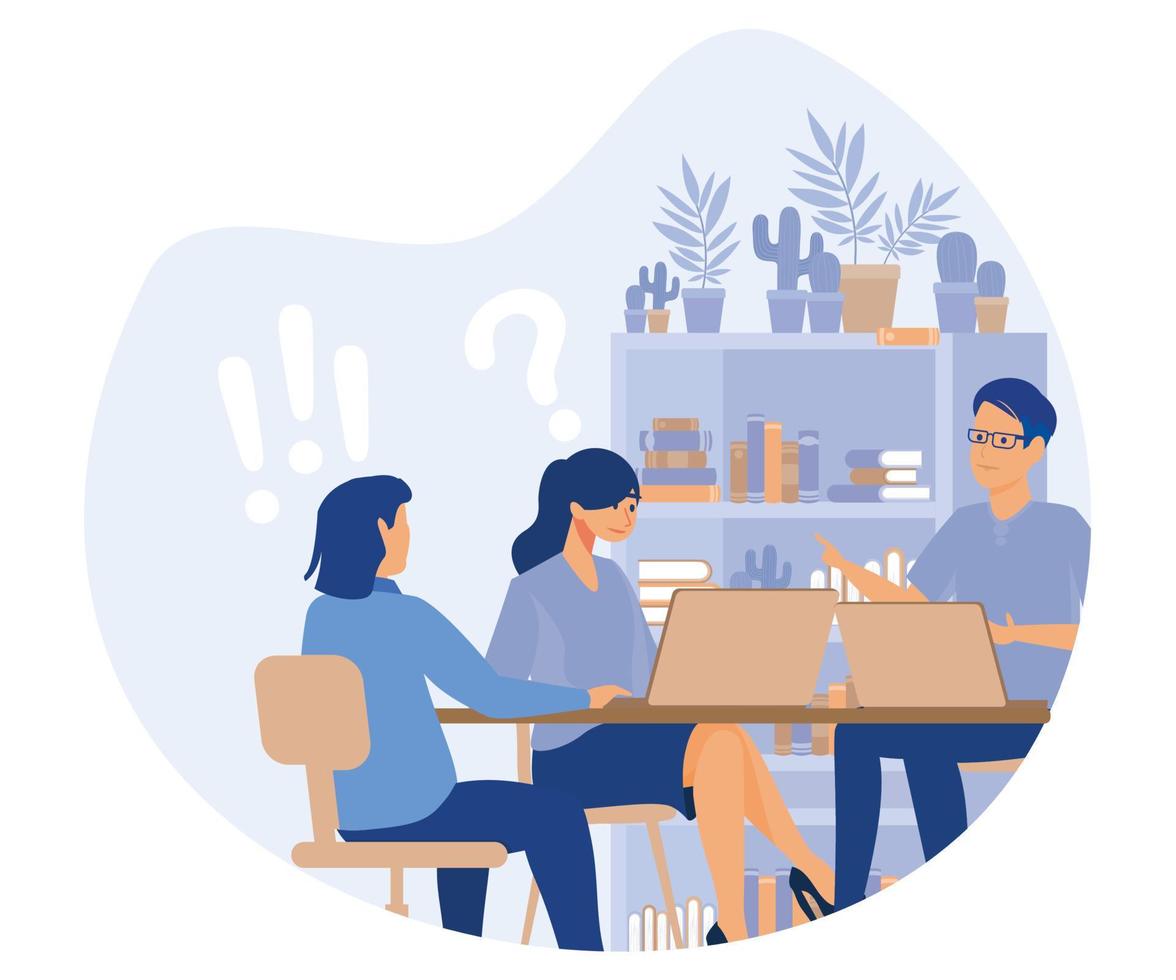 Law firm, Paralegal specialist prepare documents,flat vector modern illustration