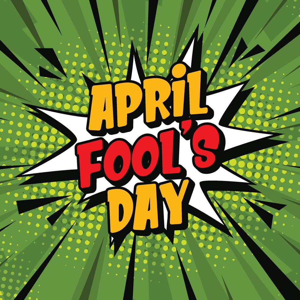 April Fool's Day. Design for banner, greeting card and poster. Hand drawn lettering. Vector illustration