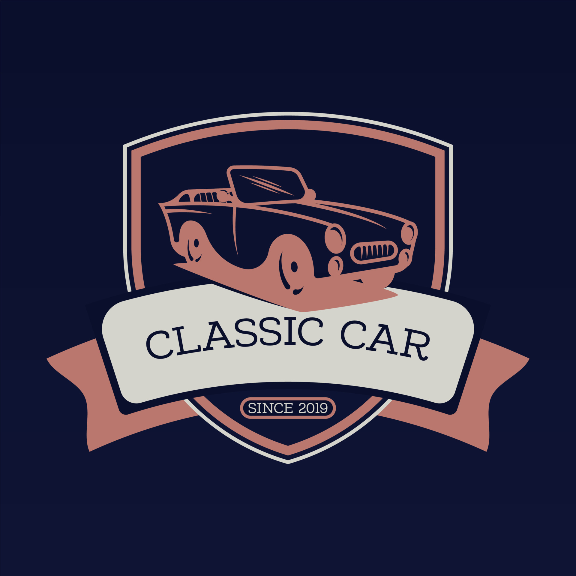 Retro american muscle car logo design template 21058027 Vector Art at ...