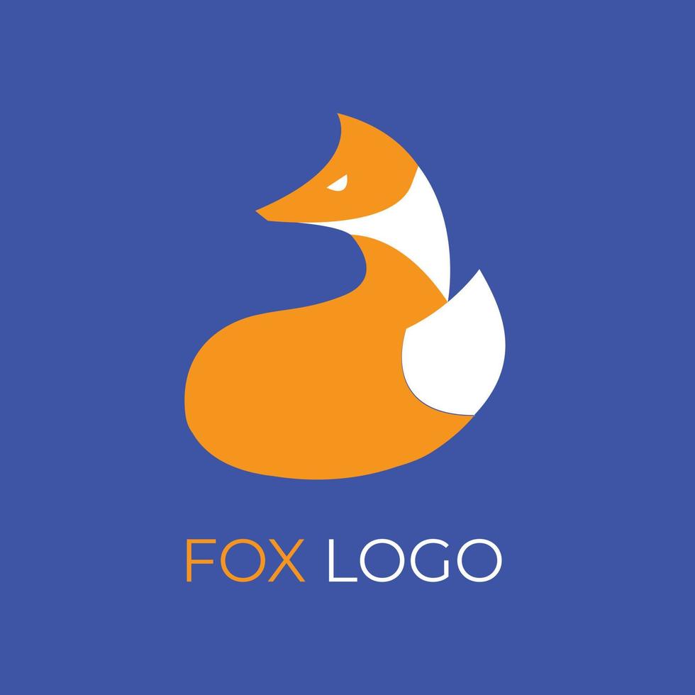 unique fox logo, fox illustration, vector