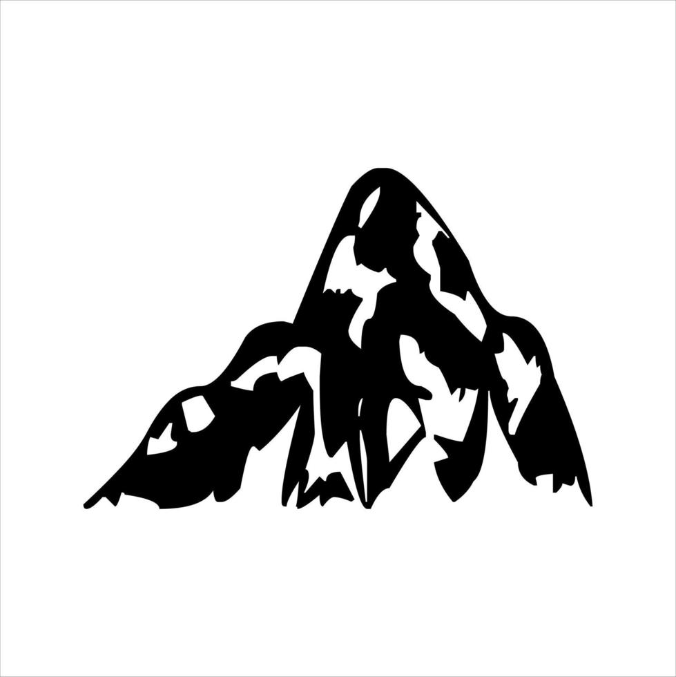 mountain vector. mountain vector isolated on white background. vector silhouette of mountains and hills