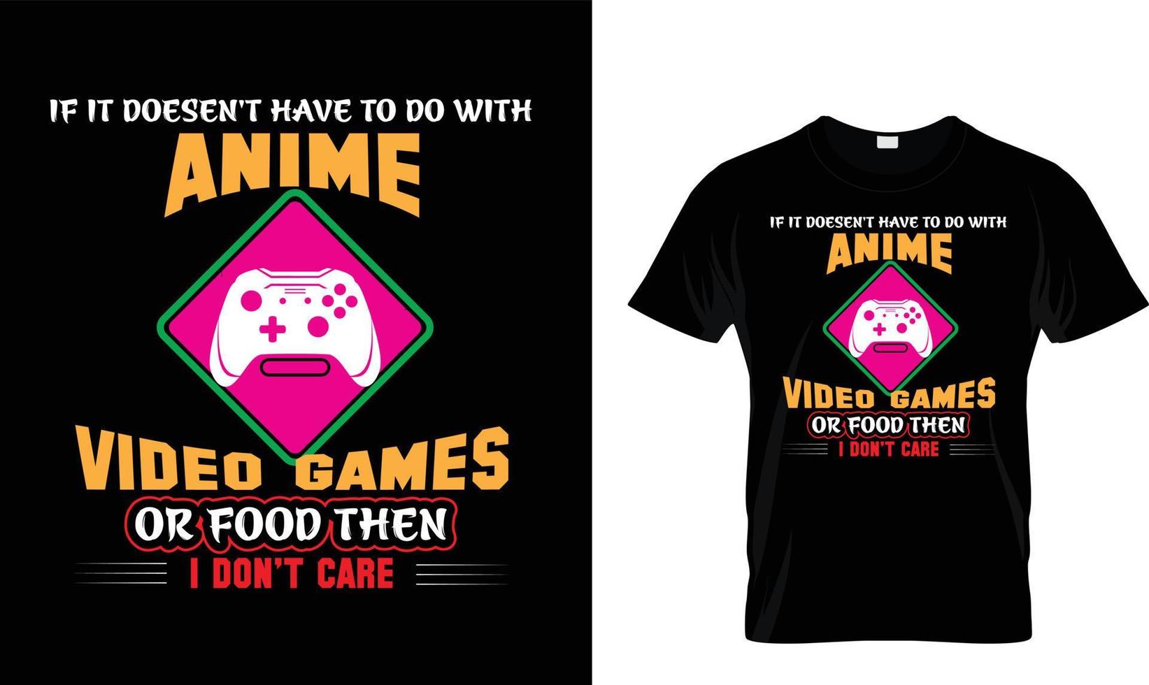 GAMING T-SHIRT DESIGN FREE VECTOR