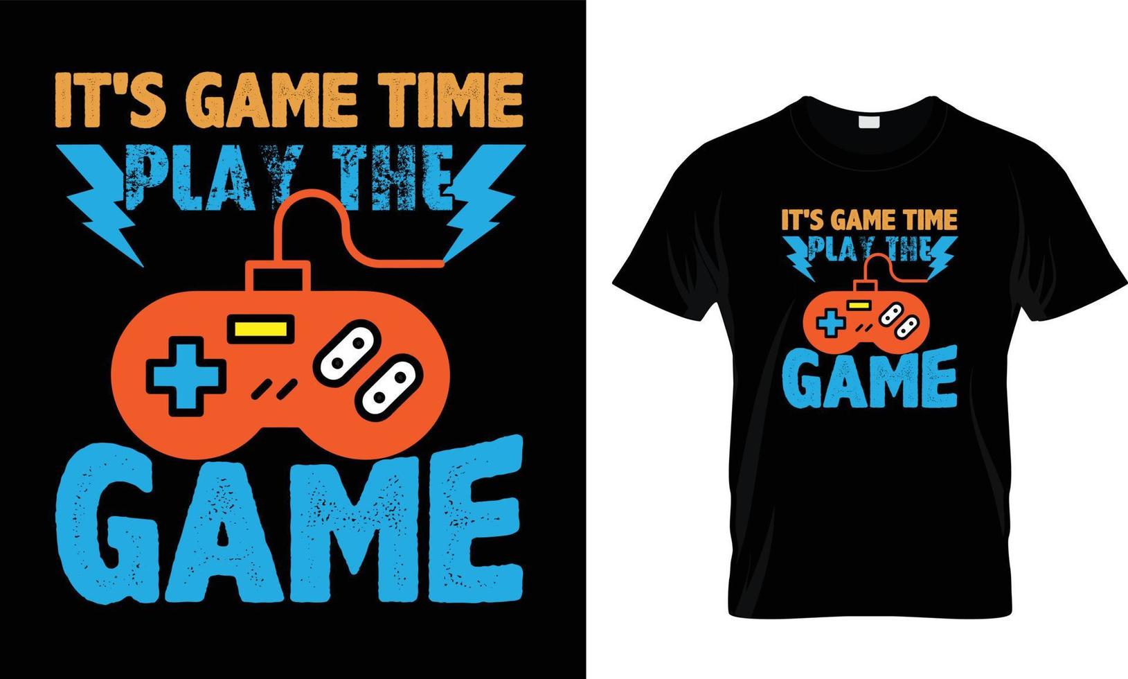 GAMING T-SHIRT DESIGN FREE VECTOR