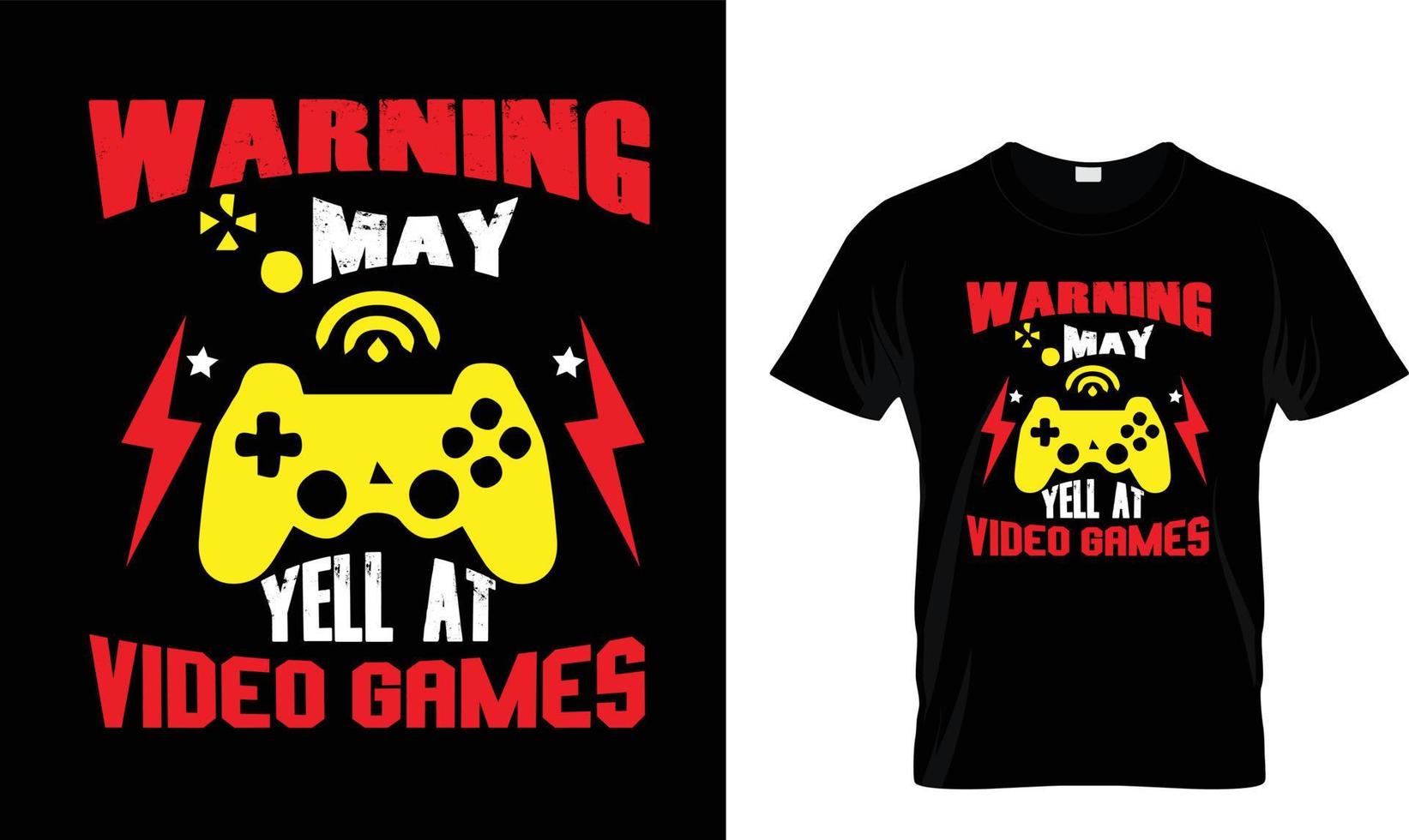 GAMING T-SHIRT DESIGN FREE VECTOR