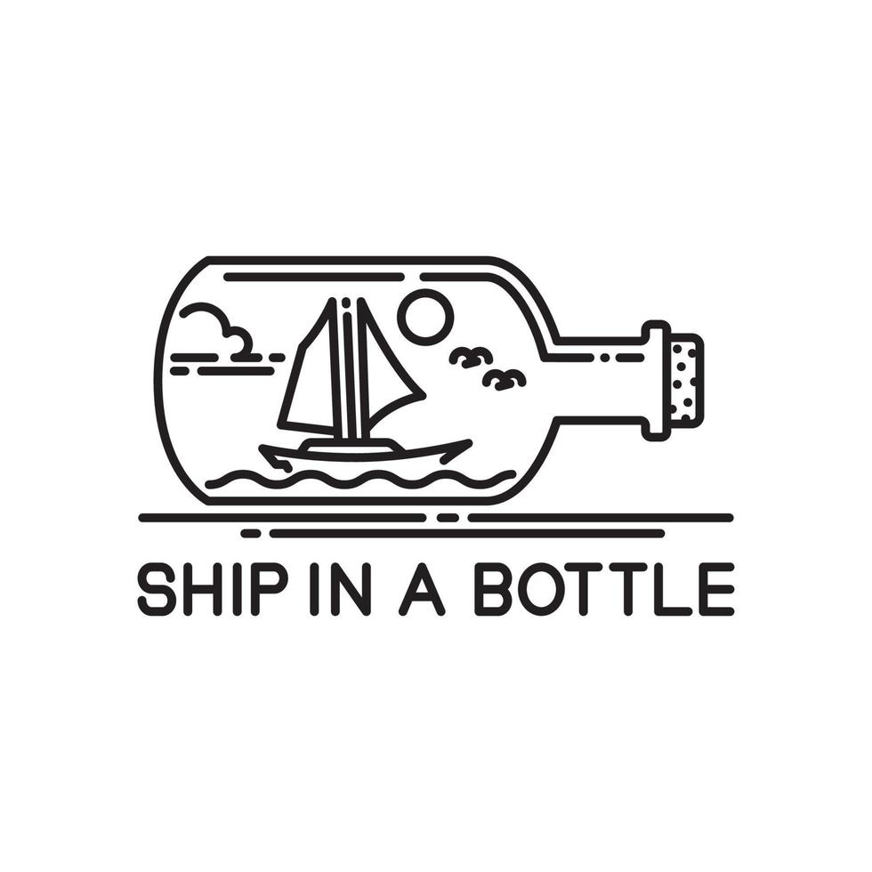 ship in a bottle vector