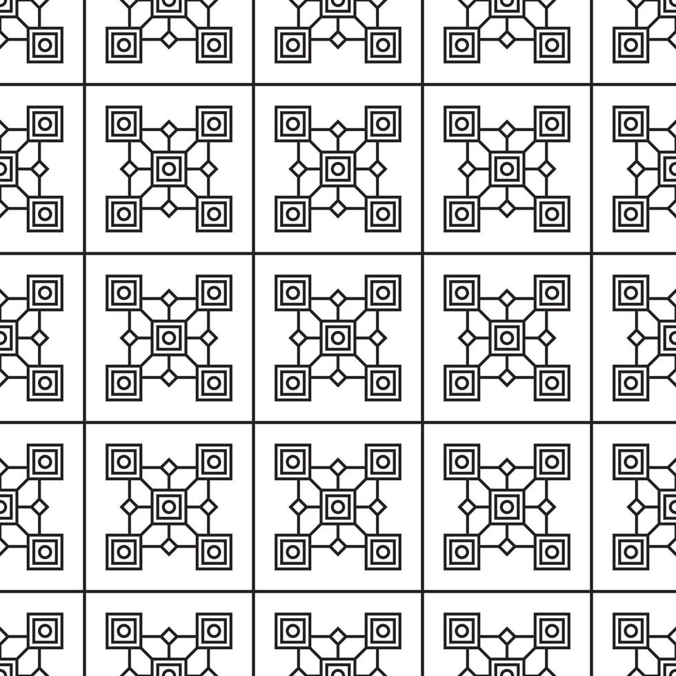 seamless pattern of geometric tile texture vector