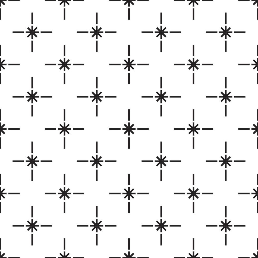 Starlight outline seamless pattern vector