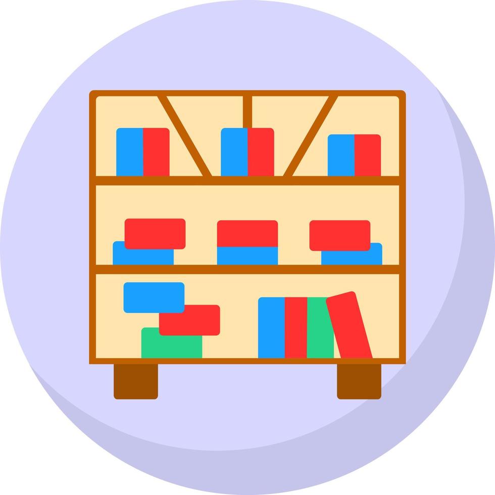 Bookshelve Vector Icon Design