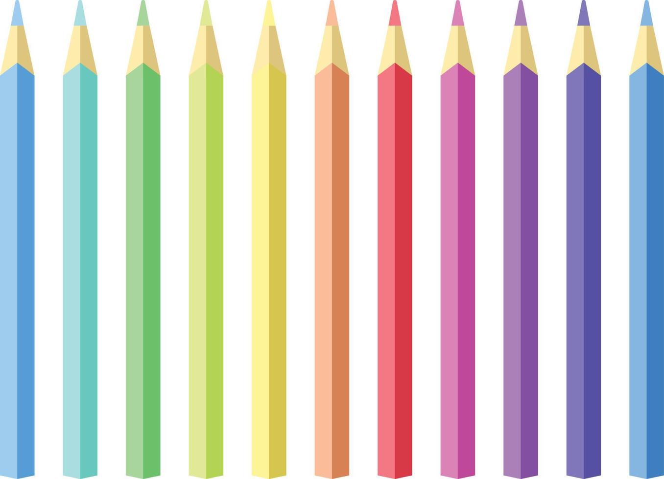 Colored pencil flat vector icon