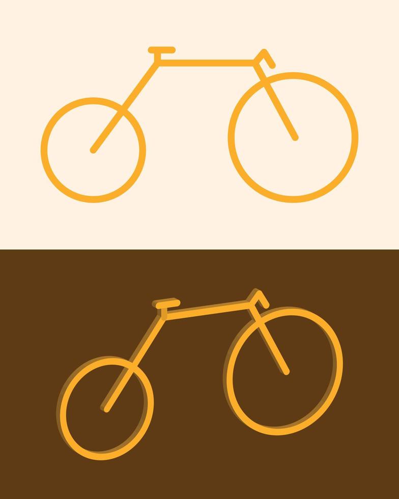 deporte bicicleta sencillo logo concepto. isométrica y plano estilo bicicleta icono. vector