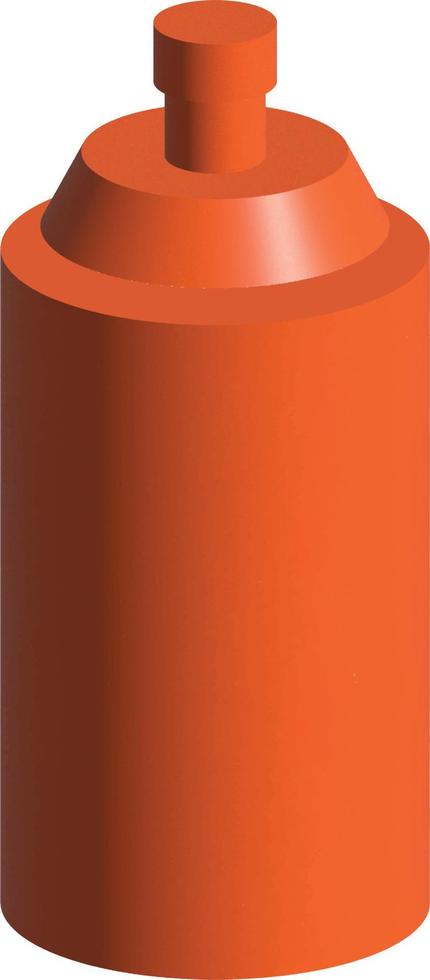 3d spray paint can mockup design vector