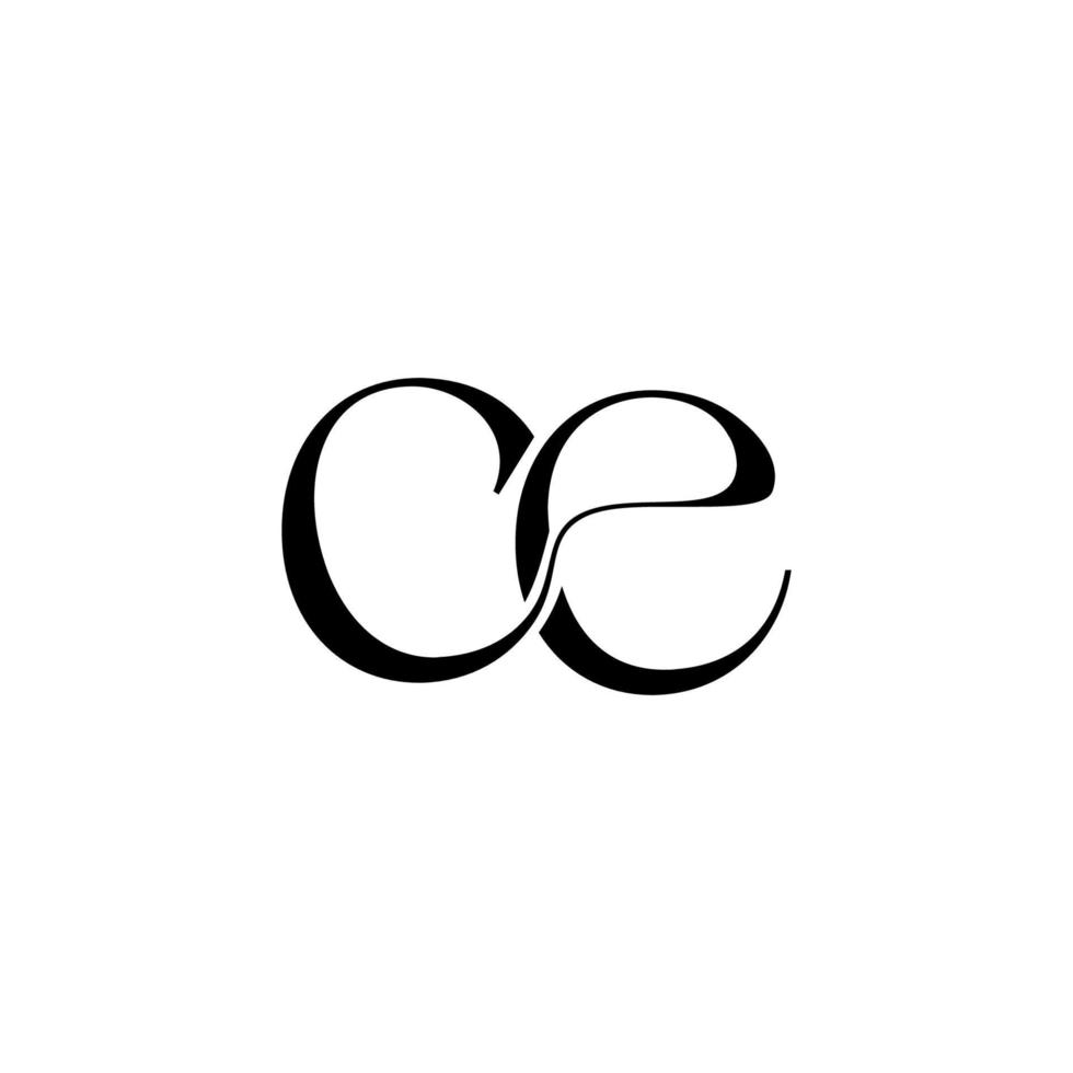 letra ce monograma lujo logo icono vector
