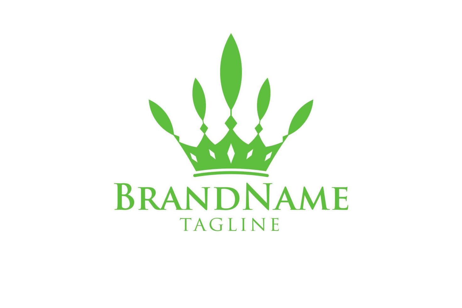 Royal Cannabis Crown Luxury logo design template vector