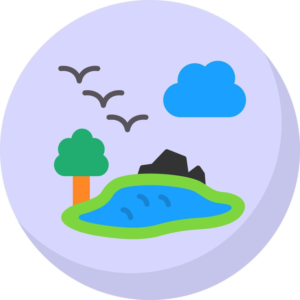 Lake Vector Icon Design