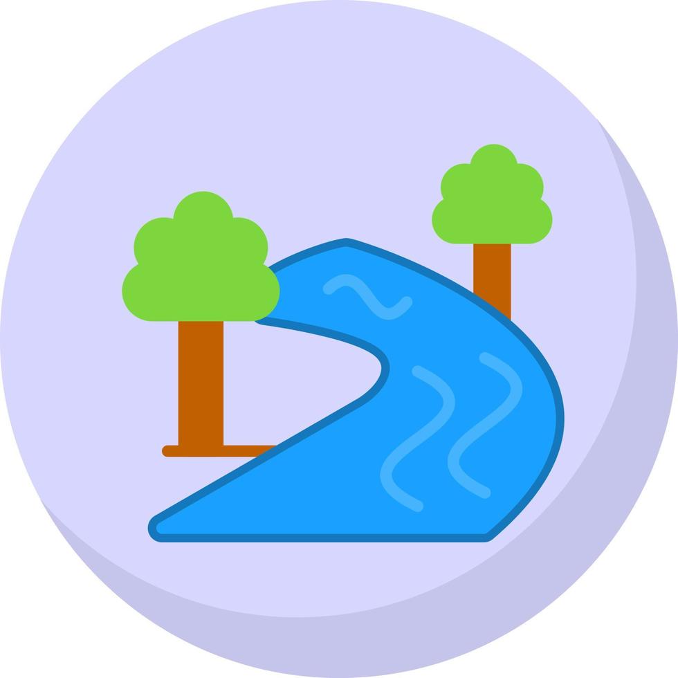 River Sign Vector Icon Design