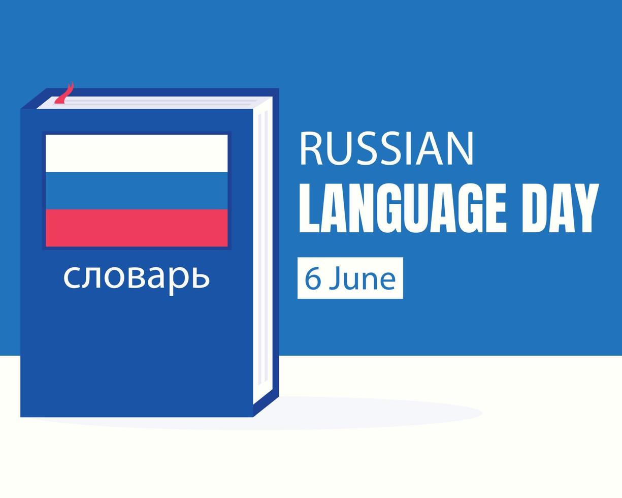 illustration vector graphic of Russian language dictionary book, perfect for international day, russian language day, celebrate, greeting card, etc.