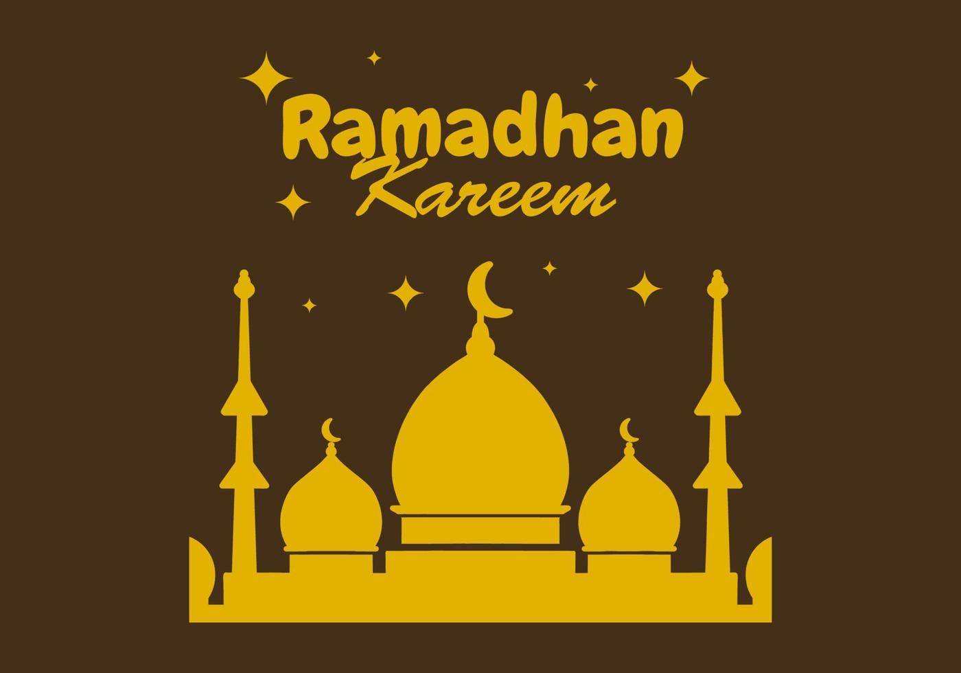 Shape of the dome of the mosque with the theme of Ramadan vector