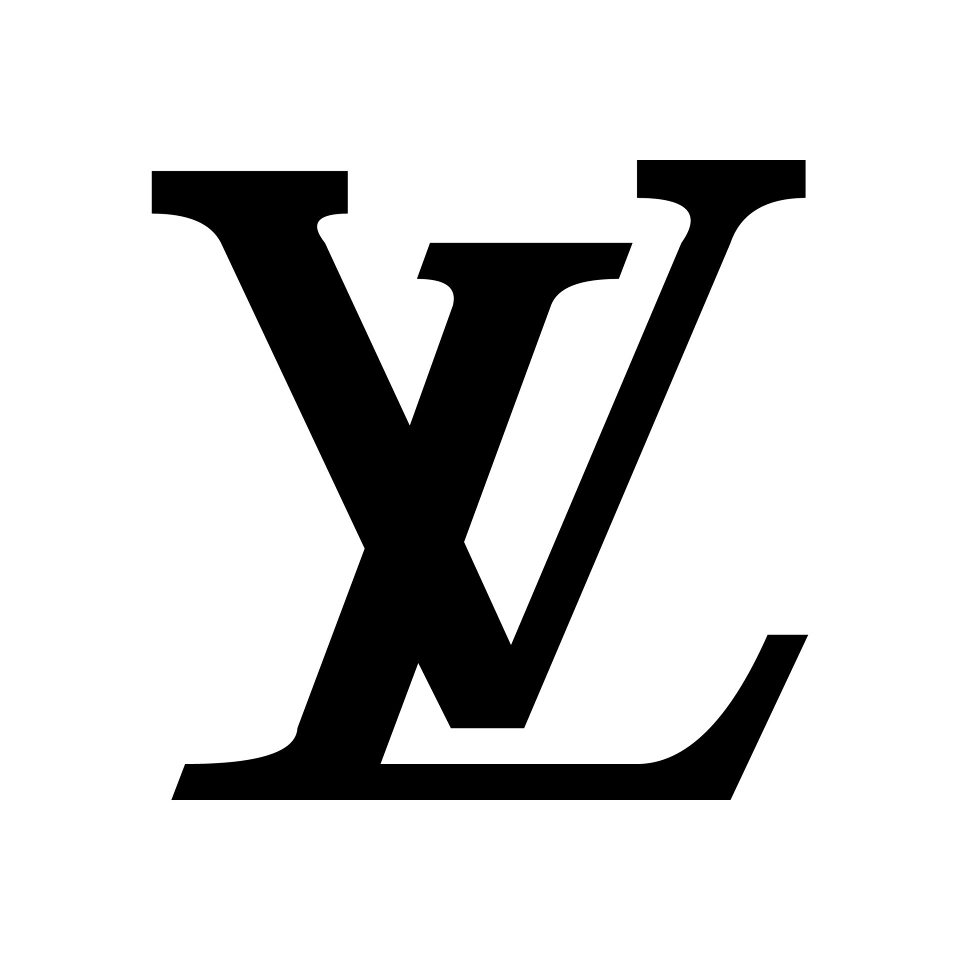 lv logo black background