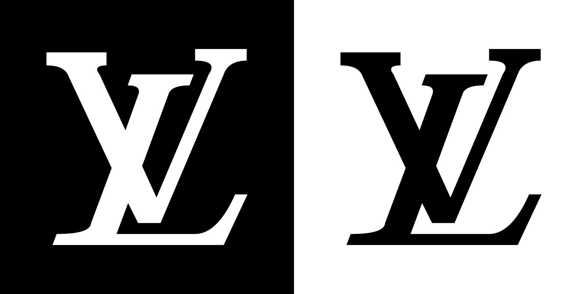 Louis Vuitton Logo - Louis Vuitton Icon on White and Black